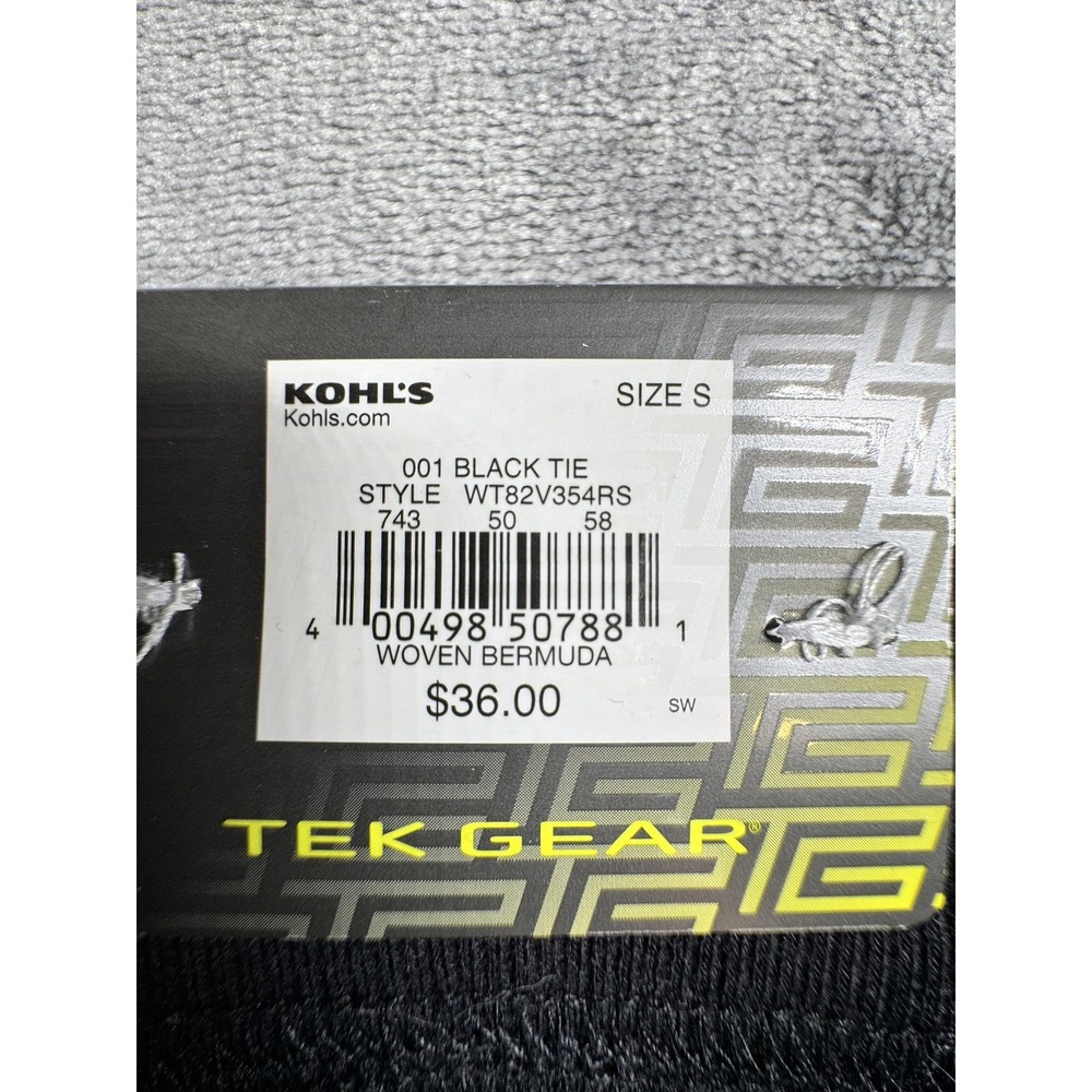 Tek Gear Shorts Mens Small Black DryTEK Bermuda 4 Way Stretch Athletic Gym - Picture 3 of 7